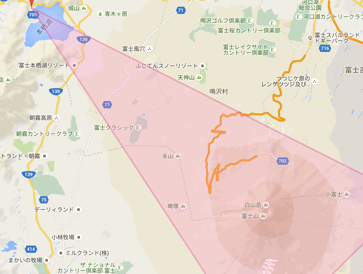 カメラの位置と撮影方向のイメージ