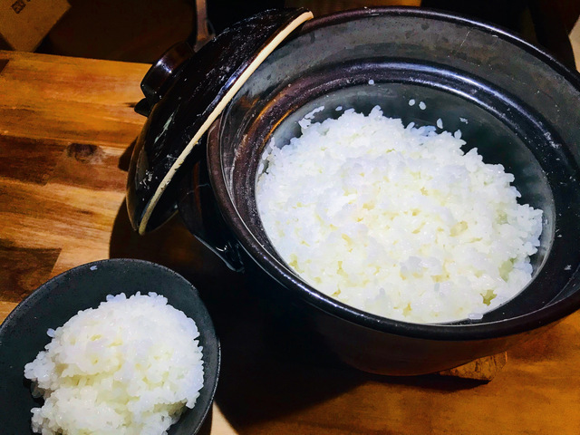 土鍋で新米ご飯