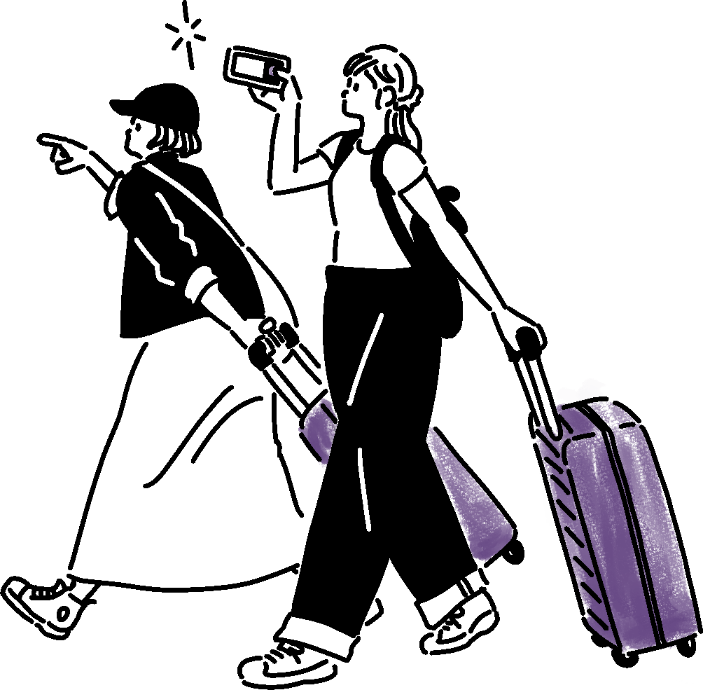 訪れるイメージイラスト