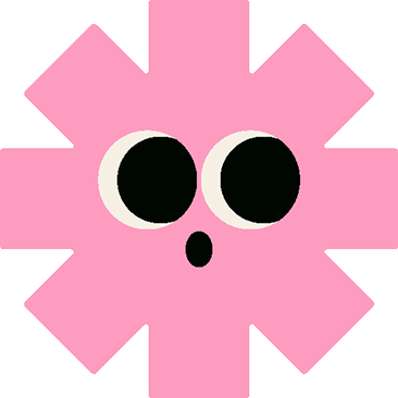 ピンク色のキャラクターのイラスト