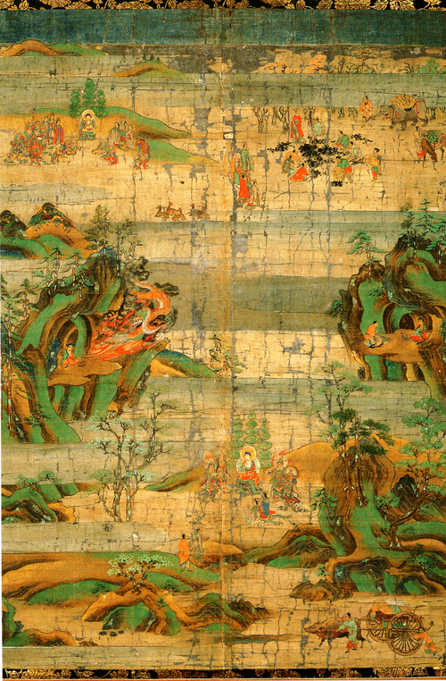 【国指定文化財】絹本著色釈迦八相図の画像2