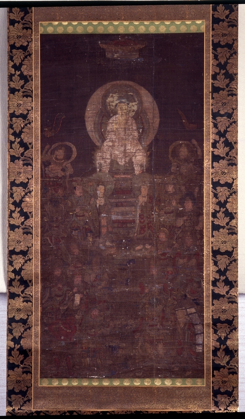 【県指定文化財】絹本著色釈迦三尊十六善神像の画像