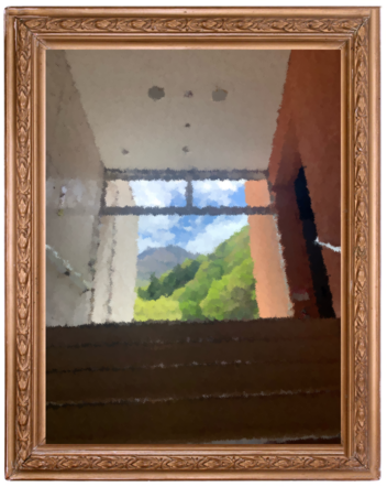 ＊おまけ＊　ちょっぴり絵画風に加工して額縁をつけてみましたの画像